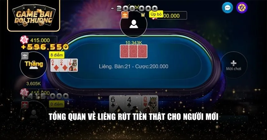 Liêng rút tiền thật là hình thức vừa chơi bài vừa nhận phần thưởng tiền mặt